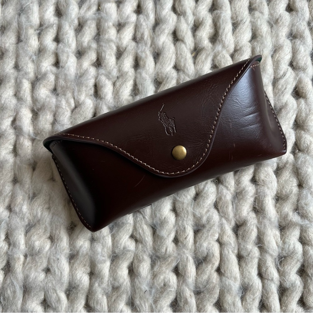 Vintage Polo by Ralph Lauren Brown Leather Sunglasses Case
